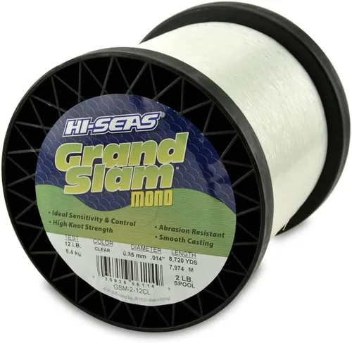 Miniatura 29 de HI-SEAS Grand Slam - Sedal de pesca de monofilamento, fuerte y resistente a la abrasión, en agua dulce y salada transparente, rosa, verde, azul Azul