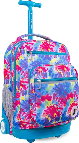 Miniatura 16 de J World Sundance Mochila Rodante para Laptop para Niñas y Niños. Mochila Escolar con Ruedas, Rombos negro, 20 pulgadas