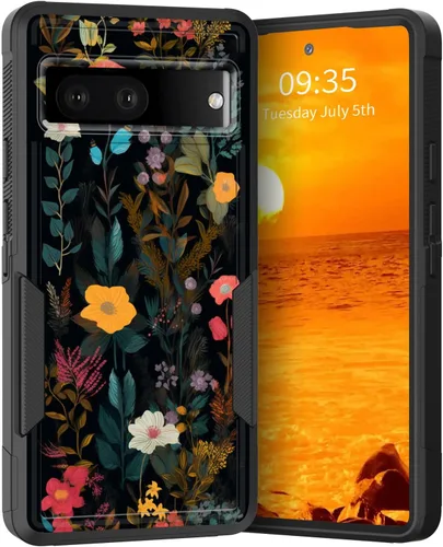 Miniatura 144 de Funda para Pixel 6A, Híbrida de Doble Capa de Servicio Pesado Resistente a Prueba de Golpes PC Duro + Funda Protectora de Silicona Suave para Google