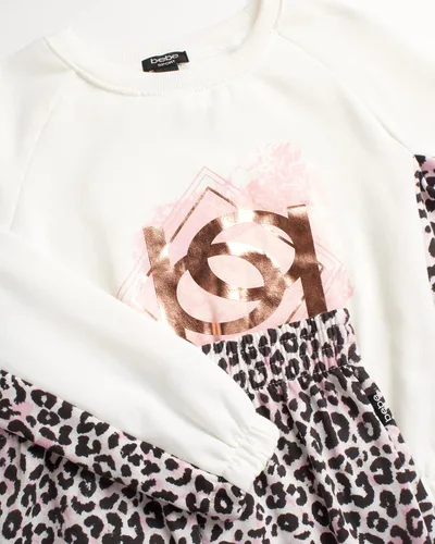 Miniatura 3 de bebe Conjunto deportivo para niña 2 piezas de sudadera y pantalones deportivos de forro polar activo niña pequeñaniña grande