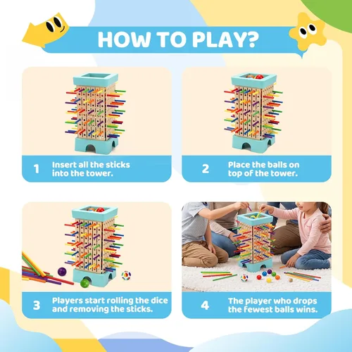 Miniatura 5 de Montessori Game Board Game, Multiplayer for Kids 4-8, Math Educational, Fine Motor Skill Toy for Girls Boys, Classic Fun Games for Age 3 4 5 6 7 8