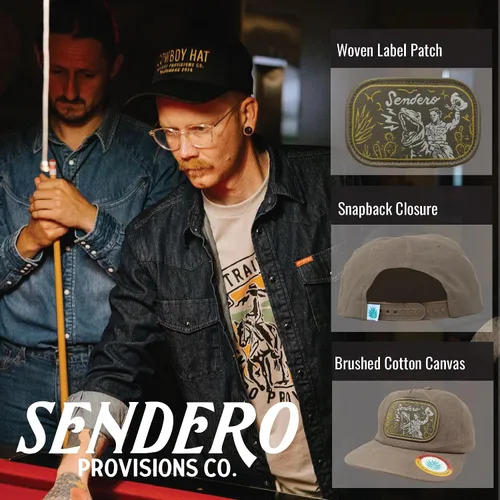 Miniatura 2 de Sendero Provisions Co. Velociwrangler Gorra ajustable con parche de etiqueta tejida (marrón) - Talla única, Marrón