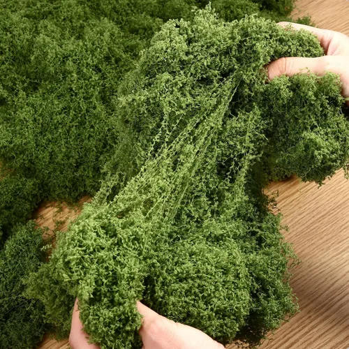 Miniatura 4 de Musgo verde falso para plantas en maceta, decoración de musgo artificial de 10.6 onzas, musgo sintético para manualidades, musgo preservado