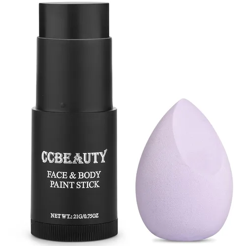 Miniatura 12 de CCbeauty Palo de pintura facial dorada metálica, kit de pintura facial con purpurina, pintura corporal profesional, kit de maquillaje SFX no tóxico