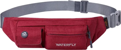 Miniatura 18 de Waterfly - Cangurera de poliéster, suave, angosta, resistente al agua, para hombre y mujer, para guardar iPhone 8 y Samsung S6 Púrpura