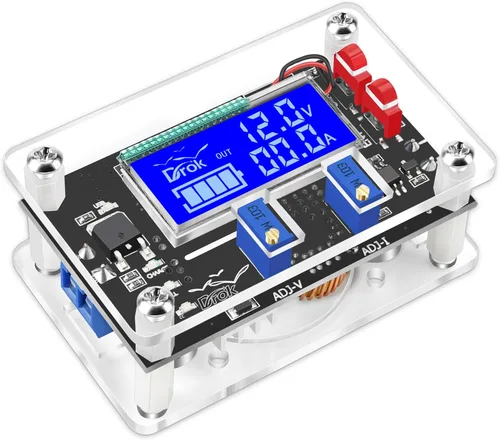 Miniatura 11 de DROK Regulador de voltaje Buck Boost, DROK DC 6-30V a DC 0.5-30V Convertidor de voltaje ajustable de 5V 12V 24V, módulo transformador de 4A 60W