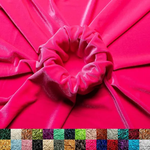 Miniatura 31 de Ice Fabrics The Yard - Tela de terciopelo elástico elástico suave de 60 pulgadas de ancho para coser ropa, disfraces, manualidades, 90% poliéster