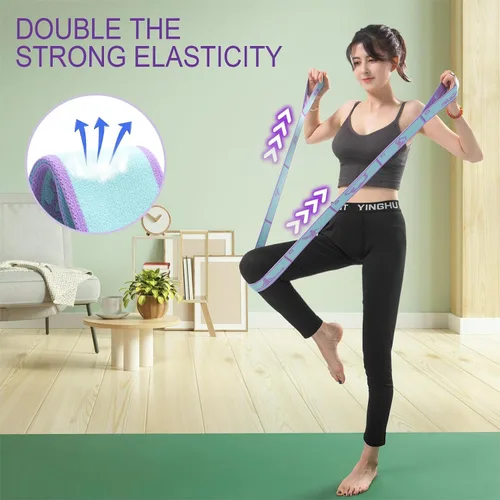 Miniatura 3 de Correas elásticas de yoga para terapia física, danza, yoga, pilates, gimnasia, ejercicio, flexible, para mujeres y hombres