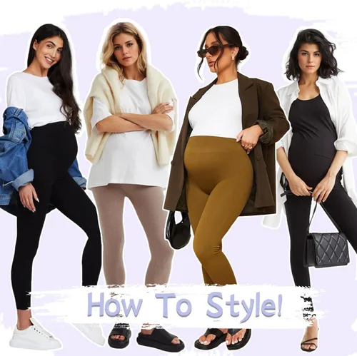 Miniatura 2 de GROTEEN Paquete de 3 leggings de maternidad para mujer, sobre el vientre, con bolsillos, súper suaves, para entrenamiento, embarazo, yoga