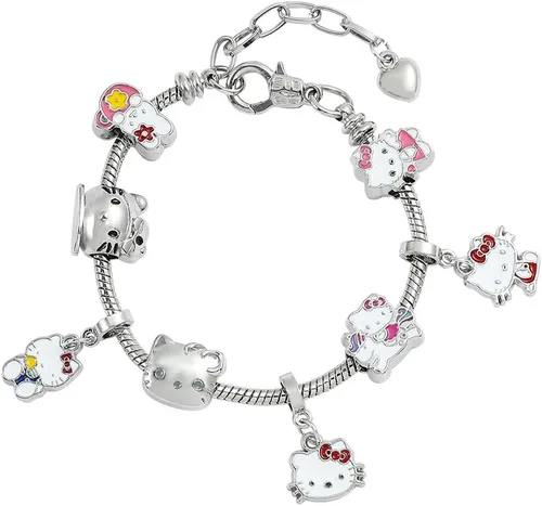 Bonita pulsera con dije para mujeres y niñas con estilo de gatito, esta pulsera de cadena para niños es perfecta para niñas y es un regalo de