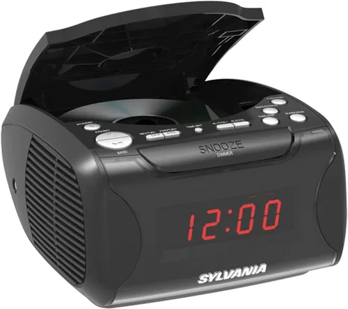 Miniatura 4 de Sylvania Radio reloj despertador con reproductor de CD y carga por USB