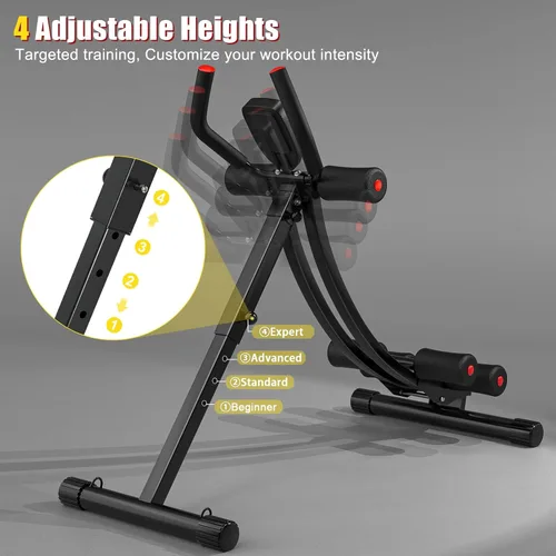 Miniatura 4 de Ab Workout Equipment, Ab Machine for Women, Adjustable Core Abdominal Exercise Fitness Equipment, Foldable Waist Trainer Ab Crunch Home Gym Systems
