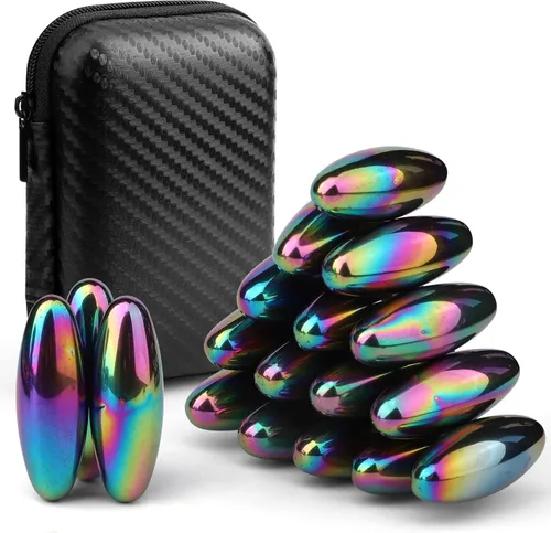 Huevos de serpiente con cascabeles magnéticos para adultos, juguete magnético ovalado para rodar con la mano para hombres, compatible con masilla de