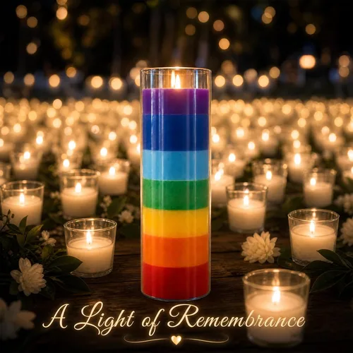 Miniatura 4 de 1 Piece Unscented 7 Color Glass Prayer Devotional Candle, Hand Poured Wax Candles - 2.24 Inch x 7 Inch, Great for Sanctuary, Vigils, Casting Chimes
