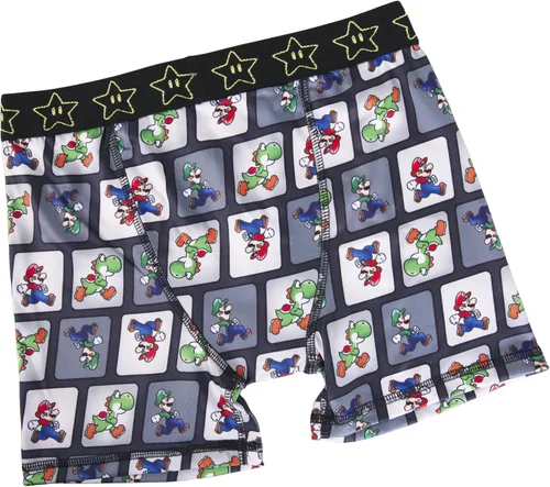 Miniatura 2 de Nintendo Calzoncillos Super Boxer para Niños con Mario, Luigi, Toad, Yoshi, Peach & Bowser, Tallas 4, 6, 8, 10 y 12