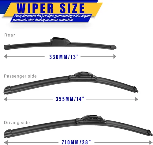 Miniatura 2 de 3 limpiaparabrisas de repuesto para Hyundai Elantra 2011-2016/Hyundai Elantra GT 2013-2017, escobillas limpiaparabrisas de repuesto