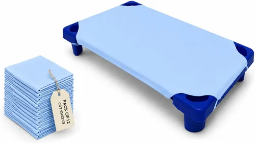 Miniatura 12 de Sábanas para cuna para niños pequeños y preescolares – Sábana para cuna/preescolar – Bucles elásticos en las esquinas – Sábana bajera para cuna