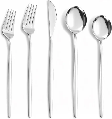 Miniatura 7 de NOCCUR Juego de cubiertos de plástico dorado de 180 piezas, cubiertos desechables de plástico dorado, incluye 60 tenedores, 60 cucharas, 60