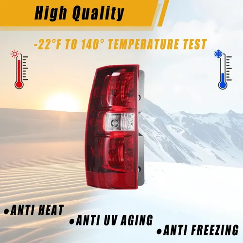 Miniatura 4 de Luz trasera derecha del lado del pasajero Boine Compatible con 2007-2014 Chevy Tahoe Suburban 1500 2500 Carcasa de luz trasera de freno Reemplaza