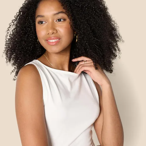 Miniatura 3 de Amazon Essentials Camiseta sin mangas de algodón ajustada para mujer Blanco
