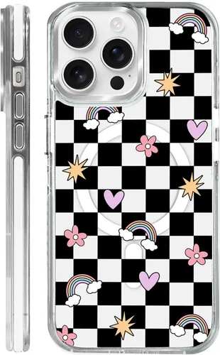 Miniatura 50 de Funda para iPhone 13/14 [compatible con Magsafe], funda magnética transparente de silicona a prueba de golpes con patrón de versículos de la Biblia