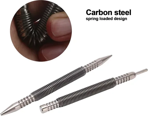 Miniatura 4 de Juego de perforadores de bisagra, 2 piezas de doble cabeza y juego de punzón de bisagra, juego de uñas de resorte 3500 PSI Striking Force