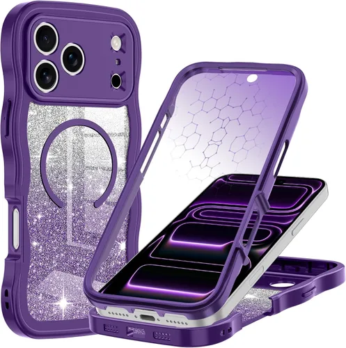 Miniatura 30 de Hekodonk Funda para iPhone 15 Pro Max, compatible con Magsafe [protector de pantalla de vidrio templado integrado y protección de lente de cámara]