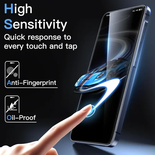 Miniatura 7 de JETech Infinity Screen Protector for Samsung Galaxy A57 5G, 9H+ 3D Full Coverage Tempered Glass, Anti-Fingerprint, Auto-Align Installation