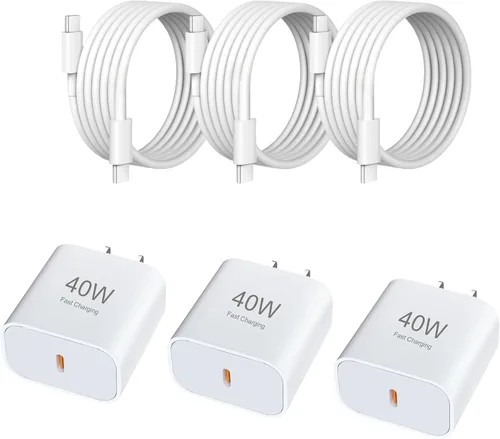 i Phone 17 16 Cargador rápido, bloque de carga USB, adaptador de corriente tipo C con cable C a C, adecuado para iPhone 17/17 Air/17 Pro Max/16/15