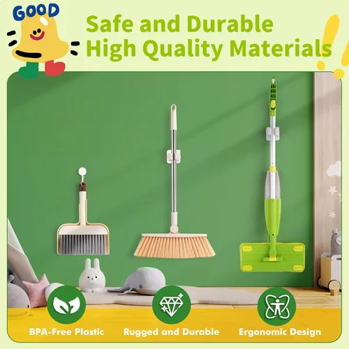Miniatura 5 de Trapeador con Rociador para Niños, Conjunto de Limpieza de Trapeador para Niños Pequeños, Mini Trapeador que Funciona de Verdad y Conjunto de Escoba