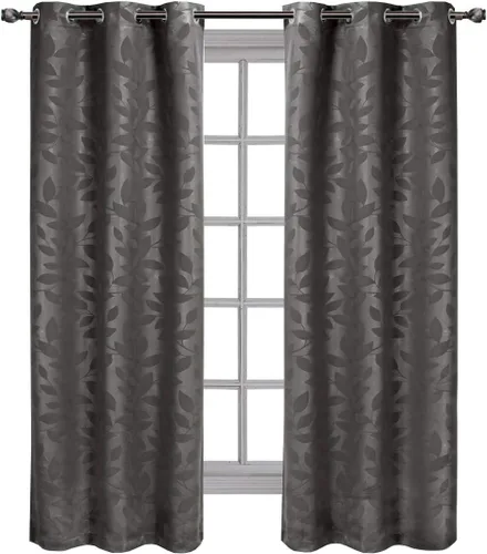 Miniatura 17 de Royal Hotel - Panel de cortina de blackout para ventana Paisley Jacquard, para colgar en arandelas, par de paneles/ juego de 2 paneles.