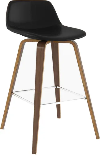 Miniatura 8 de SIMPLIHOME Randolph Taburetes de mostrador (juego de 2) taburetes de bar tapizados de madera curvada de 28 pulgadas de altura del asiento en tela