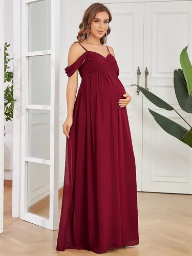 Miniatura 3 de Ever-Pretty Vestido de fiesta formal de maternidad con cuello en V y mangas cortas para mujer 20809
