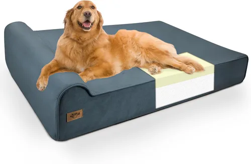 Miniatura 9 de Sytopia XXL 35D Cama de espuma viscoelástica para perros, sofá ortopédico extra grande de 7 pulgadas de grosor para perros mayores de 100 libras