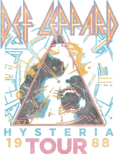 Miniatura 2 de Def Leppard 1980s Heavy Hair Metal Band Rock & Roll Hysteria '88 Camiseta para adultos