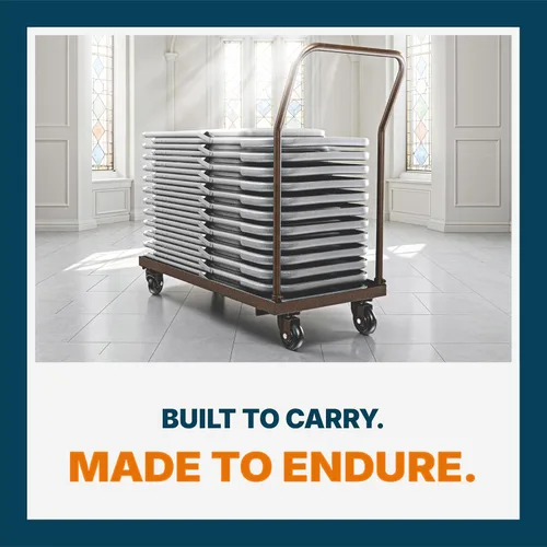Miniatura 5 de OEF Furnishings OEFDY700/800 - Carrito de acero resistente de grado comercial con ruedas