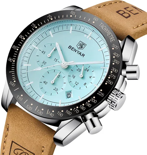 Miniatura 9 de BY BENYAR Reloj de pulsera para hombre Tienda analógico, relojes para hombre, negocios, trabajo, impermeable, cronógrafo, para hombre, moda