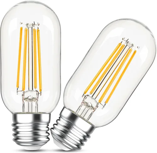 Miniatura 13 de Bombillas tubulares regulables E26 de 40 W, bombillas LED T10 de 4 W, 2200 K, blanco suave tipo T Bulbo sin parpadeo, para lámpara de araña