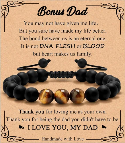 Miniatura 25 de Pulsera de regalos para hombres para papá hijo mi hombre novio marido hermano nieto abuelo papá bonus sobrino tío cumpleaños día del padre