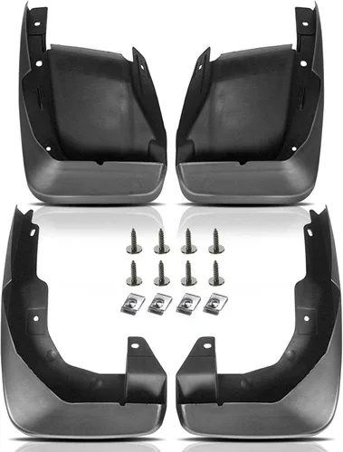 YHTAUTO Juego de 4 guardabarros de repuesto para Honda CR-V 2007-2011 L4 2.4L Sport Utility, delantero y trasero LH RH, negro
