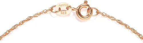 Miniatura 5 de CHOW SANG SANG Collar de cadena de cuerda de oro macizo de 18 quilates para mujer 03818N