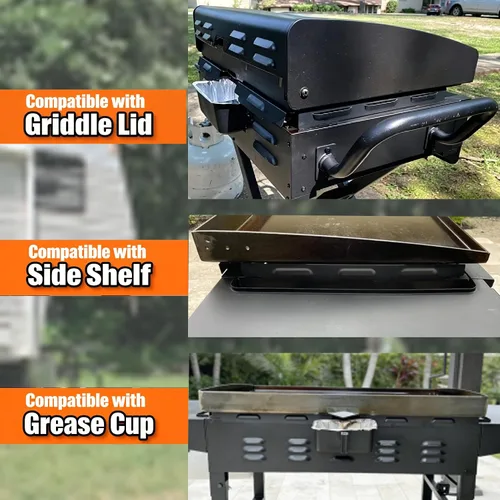 Miniatura 6 de Protector de viento magnético para plancha Blackstone de 22 pulgadas, compatible con accesorios de parrilla Blackstone, bloqueador de viento