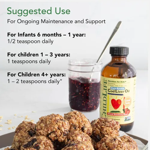 Miniatura 7 de ChildLife Essentials Aceite de pescado de hígado de bacalao para niños, aceite de hígado de bacalao ártico líquido para bebés de 6 meses y niños