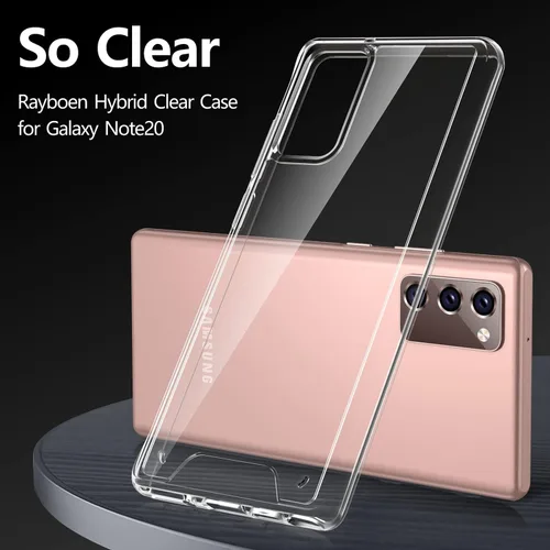 Miniatura 3 de Rayboen Funda para Samsung Galaxy Note 20, transparente a prueba de golpes, duradera, delgada, para Galaxy Note 20 5G, con parte trasera