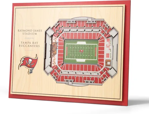 Miniatura 18 de YouTheFan Arte de pared de 5 capas con vista del estadio de la NFL