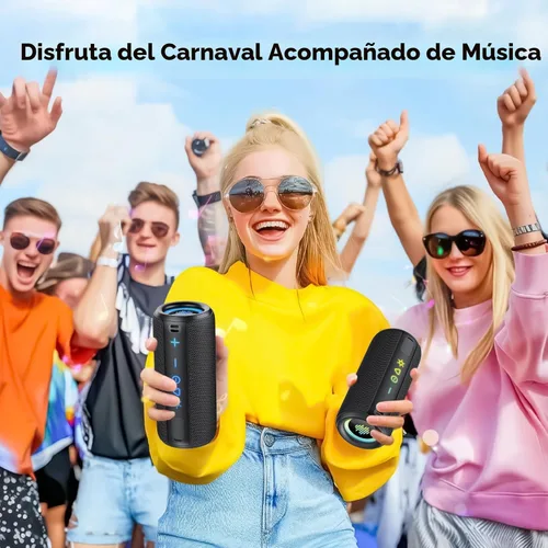 Miniatura 4 de Altavoz Bluetooth portátil, potente altavoz inalámbrico de sonido: Boost Bass, Bluetooth 5.4, tiempo de reproducción de 24 horas, 8 modos RGB