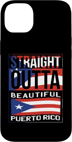 Funda para iPhone 14 Plus Puerto Rico para mujer Bandera De Puerto Rico Souvenirs Case