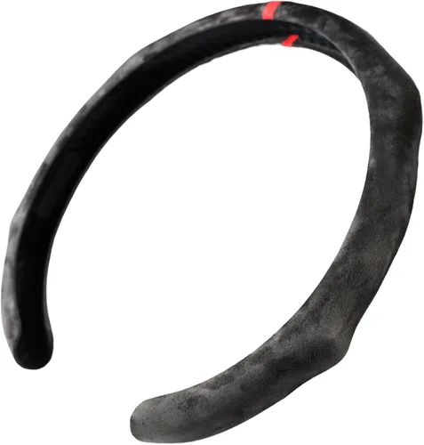 Miniatura 9 de Funda de volante deportiva con patrón de fibra de carbono de instalación rápida, ajuste universal de 14½ a 15 pulgadas para automóvil sedán cupé SUV