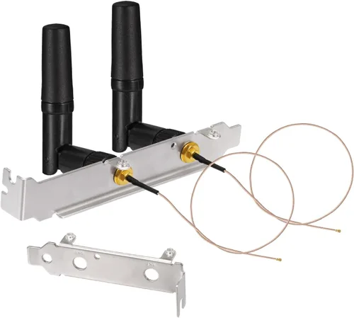 Miniatura 11 de Eightwood Antena WiFi pequeña de doble banda 2.4 GHz 5 GHz RP-SMA antena 2 unids para PC computadora de escritorio tarjeta PCIe Router WiFi cámara