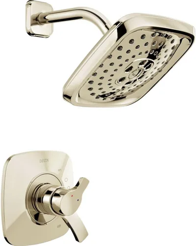 Miniatura 4 de Delta Faucet Tesla 14 Series - Kit de molduras de ducha de una sola función con cabezal de ducha táctil H2Okinetic de tres pulverizadores, acero